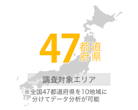 調査対象エリア47都道府県